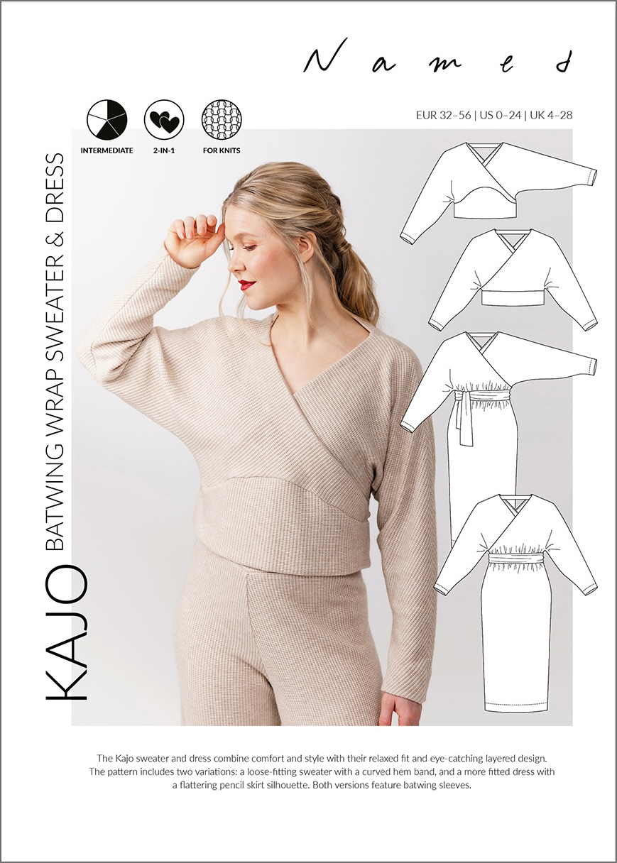 Kajo Batwing Sweater And Dress Sweatshirt Pattern By Named Clothing