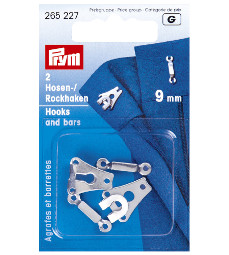 Prym Trouser And Skirt Hooks And Bars 9mm Silver Colour