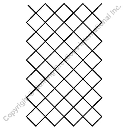 Square Grid Quilting Stencil Size: 1in or 2.5cm