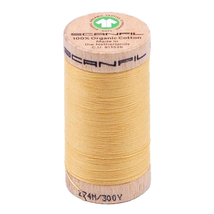 Cornsilk 30/2 Weight Scanfil Organic Thread 274 Metres (300 Yards)