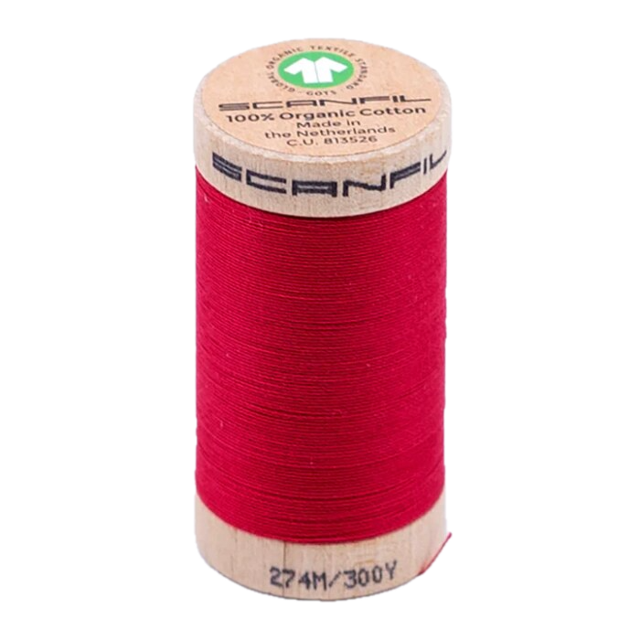 Watermelon 30/2 Weight Scanfil Organic Thread 274 Metres (300 Yards)