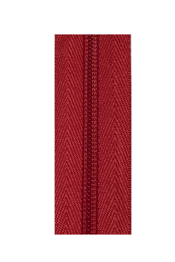 Deep Red Heavy Duty #5 Continuous Zipper Tape Bulk