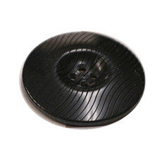 Acrylic Button 4 Hole Ridged 34mm Black