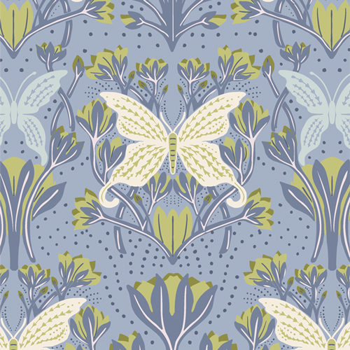 Butterfly Reflection Dusk from Fresh Linen by Katie O'Shea for AGF