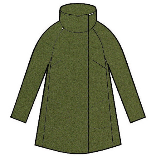 Olive Green Coat from Westport by Modelo Fabrics