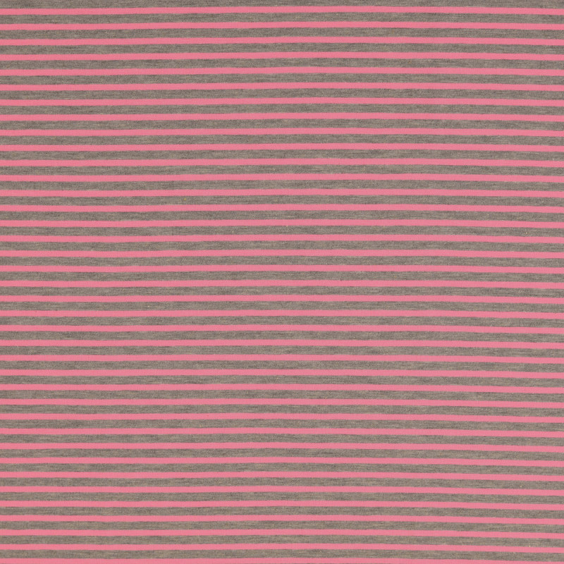 Pink and Grey Striped Knit from Nantes by Modelo Fabrics