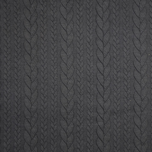 Black Cable Jacquard Knit from Barso by Modelo Fabrics (Due Nov)