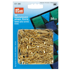 Prym Curved Gold Safety Pins Sz 2 38mm 150 Count