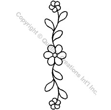 Floral Border Quilting Stencil Size: 11in x 2.5in or 28 x 6.4cm