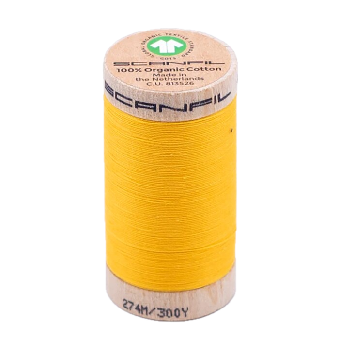 Banana 30/2 Weight Scanfil Organic Thread 274 Metres (300 Yards)