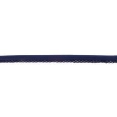Dark Blue Crochet-edged Poplin Bias Binding Double Fold - 15mm X 25m