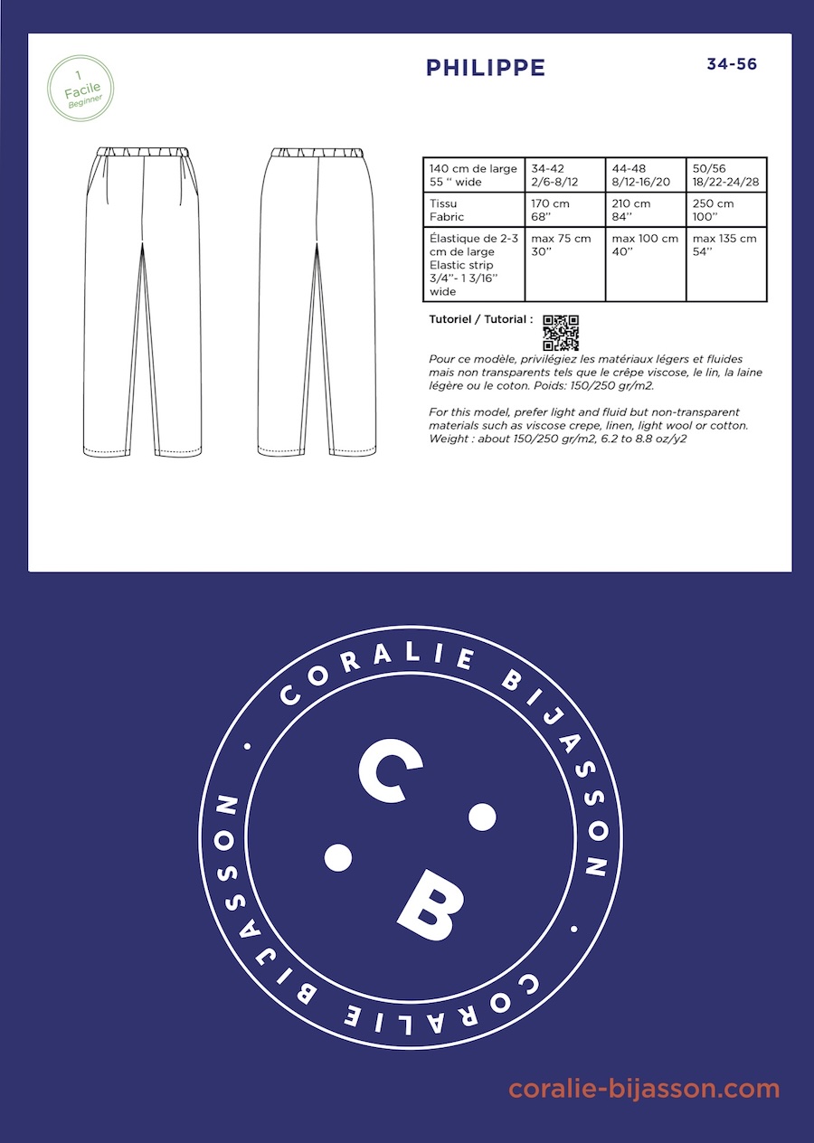 Philippe Pants Pattern By Coralie Bijasson