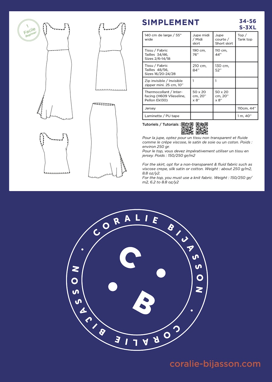 Simplement Skirt And Top Pattern By Coralie Bijasson