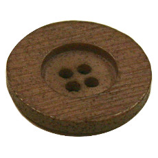 Acrylic Button 4 Hole Textured 18mm Mocca