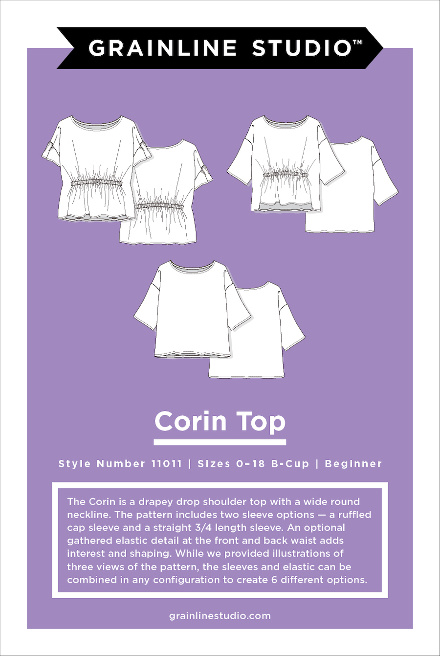 Corin Top Pattern Size 0-18 By Grainline Studio