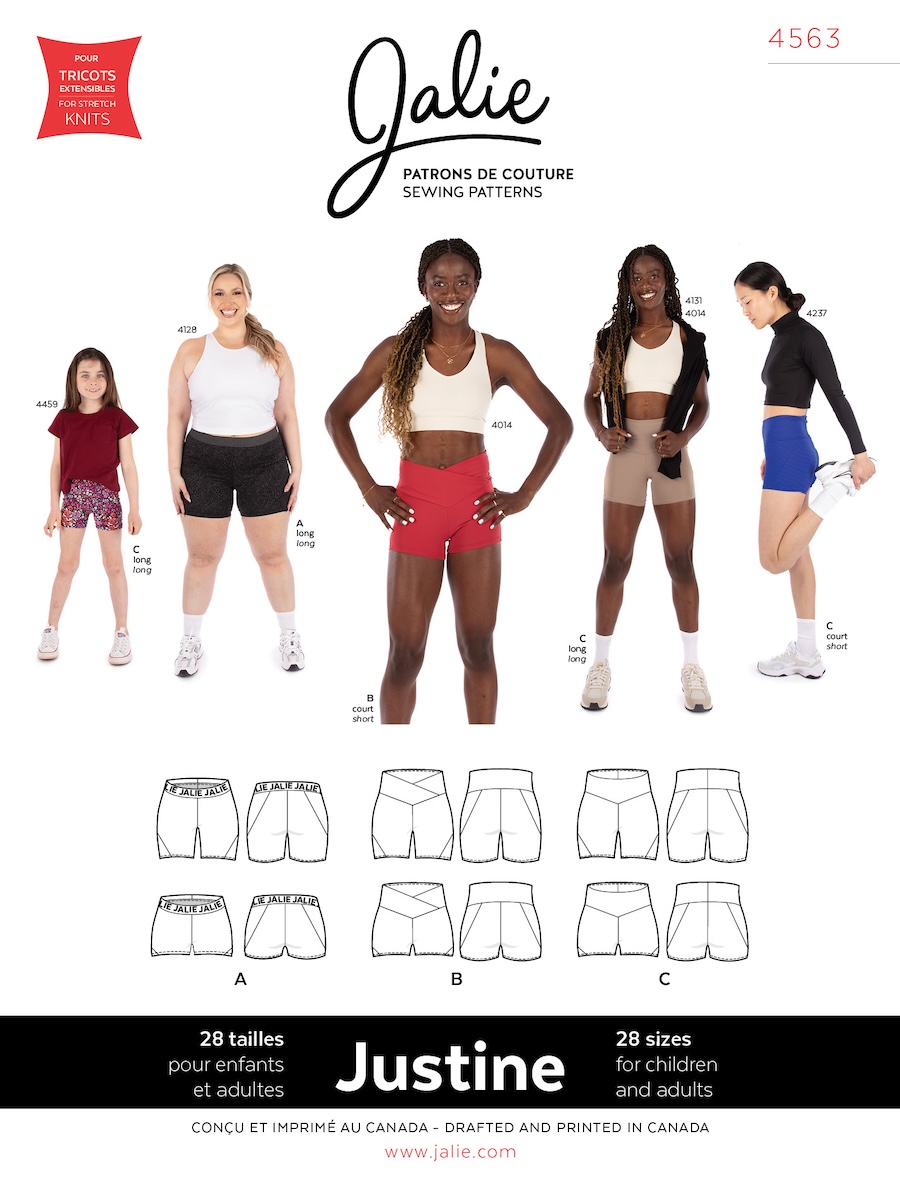 Justine Fitted Athletic Shorts Pattern By Jalie