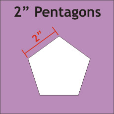 2 Inch Pentagons 30 Pieces - Paper Piecing