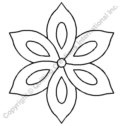 Flower Quilting Stencil Size: 4in or 10cm