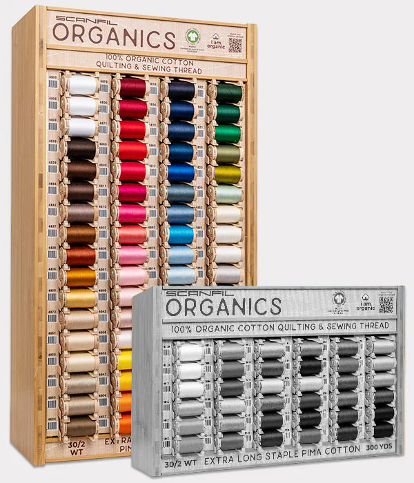 Scanfil Organic Thread 30/2 Weight 300 Yard (274m) Spool Stand 68 Slots 340 Spool Fill