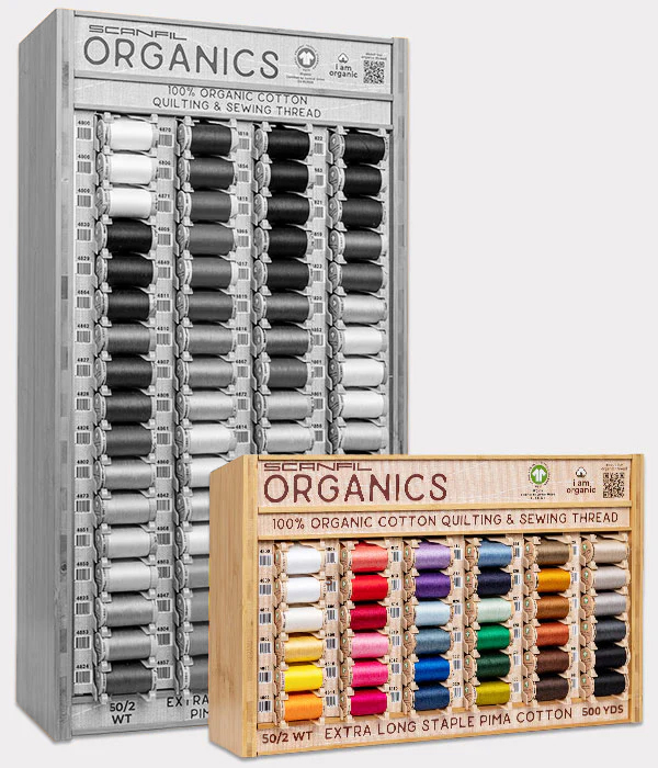 Scanfil Organic Thread 50/2 Weight 300 Yard (274m) Spool Stand 36 Slot 180 Spool Fill