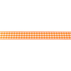 Orange Gingham Ribbon - 15mm X 47.5m