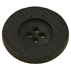 Acrylic Button 4 Hole Textured 18mm Black