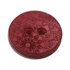 Acrylic Button 2 Hole Engraved 23mm Merlot