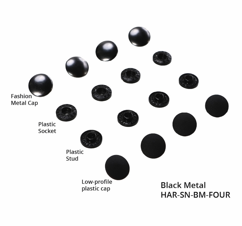 Tool-Free Snaps - Set Of Four - Black Metal From Byannie