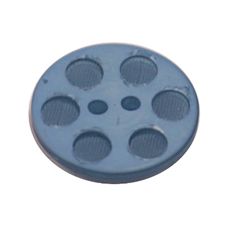 Acrylic Button 2 Hole Indented Circle 18mm Blue