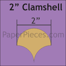 2 Inch Clamshells 68 Pieces - Paper Piecing