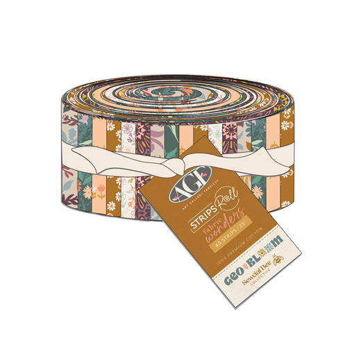 Strips Roll Fabric Wonders from GeoBloom by AGF Sewcial Bee Collective for AGF