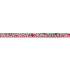 Rose Floral Crochet-edged Poplin Bias Binding Double Fold - 15mm X 25m