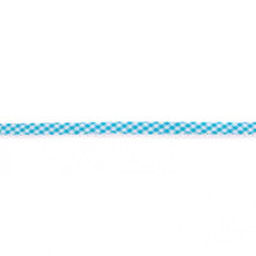Aqua Gingham Crochet-edged Poplin Bias Binding Double Fold - 15mm X 25m &#8987;