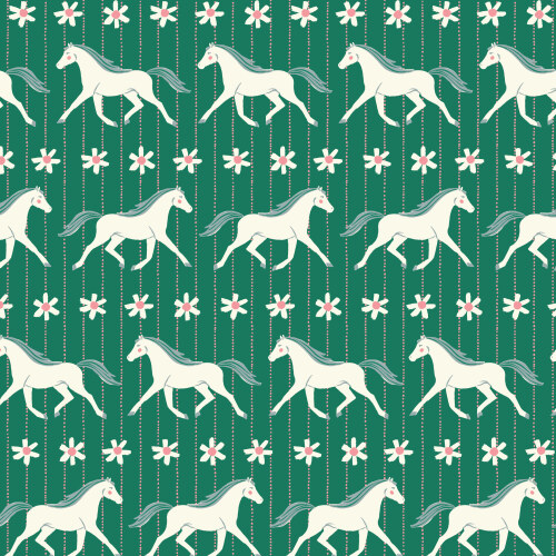 Howdy from Happy Homestead in Green by Samantha Johnson for Cloud9 Fabrics