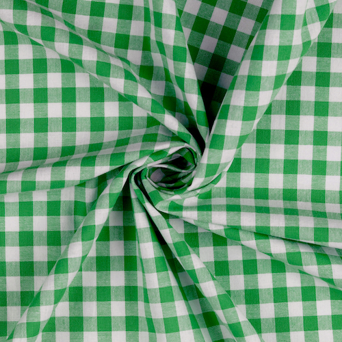 Emerald / White Yarn Dyed Medium Gingham Check from Kobenz by Modelo Fabrics