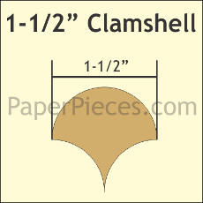 1.5 Inch Clamshells 135 Pieces - Paper Piecing