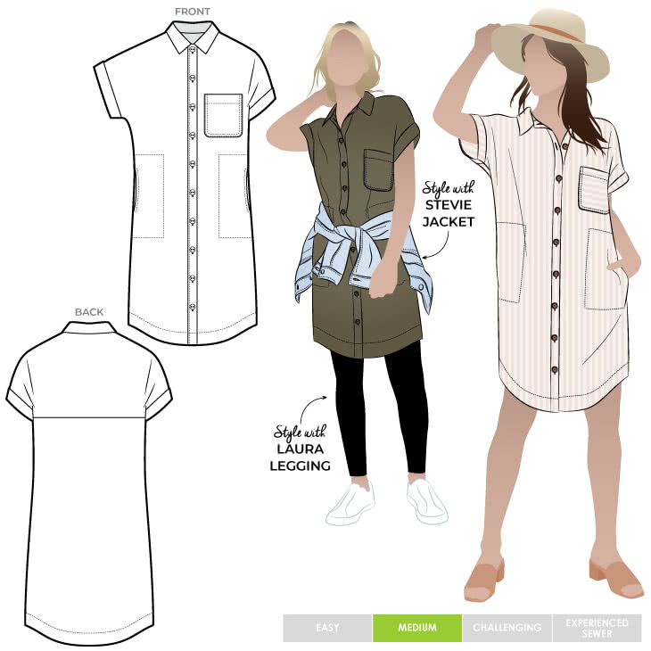 Max Tunic Dress Pattern Size 4-16 By Style Arc