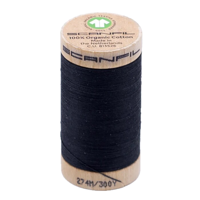 Volcanic Ash 30/2 Weight Scanfil Organic Thread 274 Metres (300 Yards)