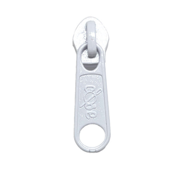 White Heavy Duty #5 Non-Lock Zipper Pull Bulk