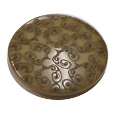 Acrylic Shank Button Embossed 15mm Deep Moss