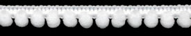 White - Pom Pom Trim - Large 25mm Wide 16.5m Reel