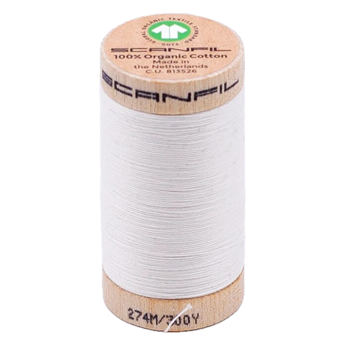 Coconut Milk 30/2 Weight Scanfil Organic Thread 274 Metres (300 Yards)