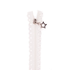 Star Zip 25cm Length - Off White