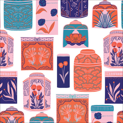 Tea Canisters From Secret Of The Oracle By Tara Reed For Cloud9 Fabrics (Due Oct)