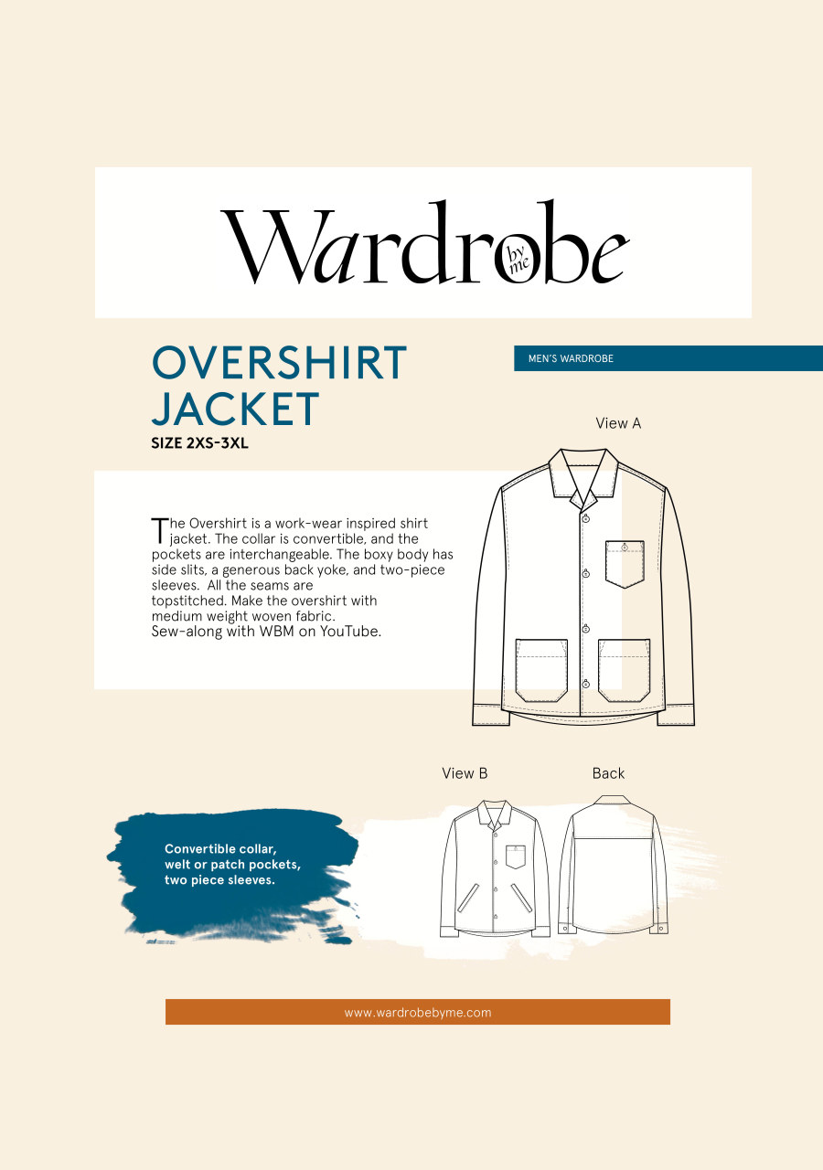 Mens Overshirt Pattern by Wardrobe By Me